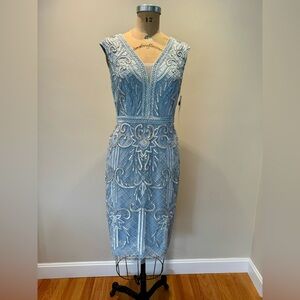 Aidan Mattox NWT Blue Beaded Mother of the Bride Dress